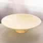 Vintage Extra Large Cream Alabaster Stone Footed Bowl