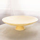 Vintage Extra Large Cream Alabaster Stone Footed Bowl