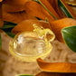 Vintage LE Smith Small Yellow Glass Bunny Rabbit Lidded Dish