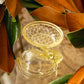 Vintage LE Smith Small Yellow Glass Bunny Rabbit Lidded Dish