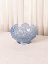 Fenton Blue Iridescent Opalescent Empress Lotus Glass Bowl