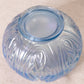 Fenton Blue Iridescent Opalescent Empress Lotus Glass Bowl