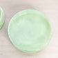 Fenton Circular Light Green Iridescent Glass Butterfly Lidded Dish