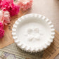 Fenton Circular White Milk Glass Hobnail Flower Ashtray Dish