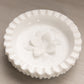 Fenton Circular White Milk Glass Hobnail Flower Ashtray Dish