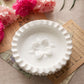 Fenton Circular White Milk Glass Hobnail Flower Ashtray Dish