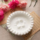 Fenton Circular White Milk Glass Hobnail Flower Ashtray Dish