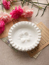 Fenton Circular White Milk Glass Hobnail Flower Ashtray Dish