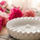 Fenton Circular White Milk Glass Hobnail Flower Ashtray Dish