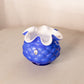 Vintage Cobalt Fenton Glass Ruffled Jacqueline Overly Vase
