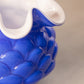 Vintage Cobalt Fenton Glass Ruffled Jacqueline Overly Vase