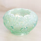 Fenton Green Opalescent Iridescent Lily of The Valley Bowl