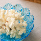 Vintage Imperial Glass Medium Blue Glass Scalloped Hobnail Bowl