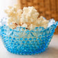 Vintage Imperial Glass Medium Blue Glass Scalloped Hobnail Bowl