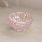 Fenton Pink Iridescent Glass Woven Fairy Lamp Bottom (No Top)