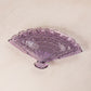 Vintage Fenton Purple Daisy & Button Fan Dish