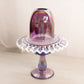 Fenton Purple Iridescent Glass Hobnail Snow Crest Fairy Lamp