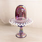 Fenton Purple Iridescent Glass Hobnail Snow Crest Fairy Lamp