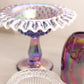 Fenton Purple Iridescent Glass Hobnail Snow Crest Fairy Lamp
