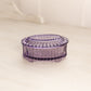 Fenton Small Oval Purple Glass Lidded Dish