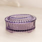 Fenton Small Oval Purple Glass Lidded Dish