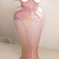 Fenton Tall Pink Iridescent Cased Iridescent Glass Vase