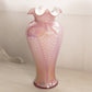 Fenton Tall Pink Iridescent Cased Iridescent Glass Vase