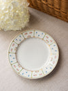 Antique MZ Austria Porcelain Plate with Blue & Pink Flowers