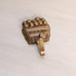 Gold Tone Brass Apple in Basket Wall Hook