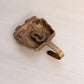 Gold Tone Brass Apple in Basket Wall Hook