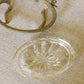 Gold Tone Metal & Clear Glass Floral Soap Dish