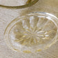 Gold Tone Metal & Clear Glass Floral Soap Dish
