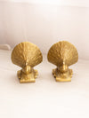 Medium Gold-Tone Peacock Bookends