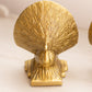 Medium Gold-Tone Peacock Bookends