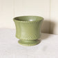 Vintage McCoy Pottery Floraline Green Footed Ceramic Planter
