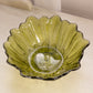 Vintage Indiana Glass Lily Pons Avocado Green Flower Bowl