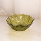 Vintage Indiana Glass Lily Pons Avocado Green Flower Bowl