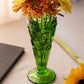 Vintage Medium Green Glass Moon & Star Vase