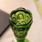 Vintage Medium Green Glass Moon & Star Vase
