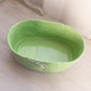 Green & White Oval Lily of the Valley Ceramic Planter