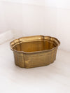 Medium Curved Rectangular Brass Planter Bowl