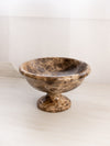 Heavy Medium Brown Stone Compote