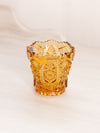Vintage Imperial Glass Amber Glass Toothpick Holder with Sawtooth Edge