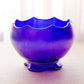 Vintage Imperial Glass Medium Blue Iridescent Glass Bowl