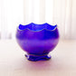 Vintage Imperial Glass Medium Blue Iridescent Glass Bowl