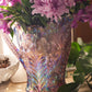 Vintage LE Smith Iridescent Purple Floral Dogwood Pitcher