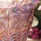 Vintage LE Smith Iridescent Purple Floral Dogwood Pitcher