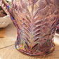 Vintage LE Smith Iridescent Purple Floral Dogwood Pitcher