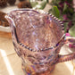 Vintage LE Smith Iridescent Purple Floral Dogwood Pitcher