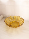 Vintage Large Anchor Hocking Country Garden Honey Gold Glass Bowl
